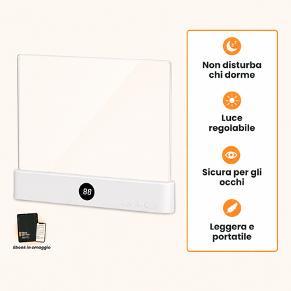 Lampada da lettura - luce solo sulla pagina